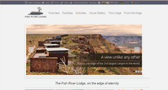 Desktop Screenshot of fishriverlodge-namibia.com